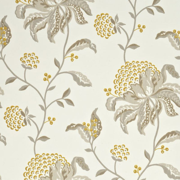G P & J Baker Wallpaper BW45045.1 Silwood Linen/Strong Yellow