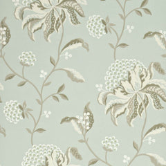 G P & J Baker Wallpaper BW45045.3 Silwood Aqua/Ivory