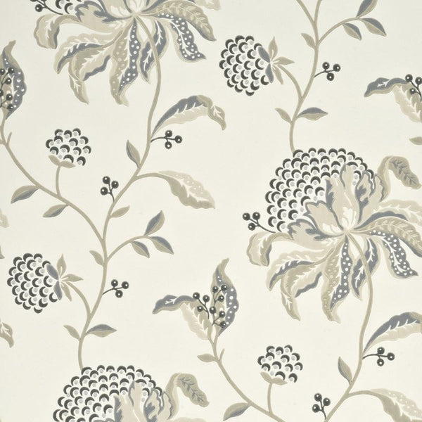 G P & J Baker Wallpaper BW45045.5 Silwood Silver/Grey