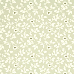 G P & J Baker Wallpaper BW45046.1 Flowerdene Green/Ivory