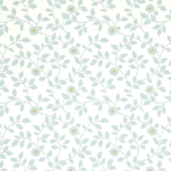G P & J Baker Wallpaper BW45046.2 Flowerdene Ivory/Aqua