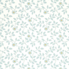 G P & J Baker Wallpaper BW45046.2 Flowerdene Ivory/Aqua
