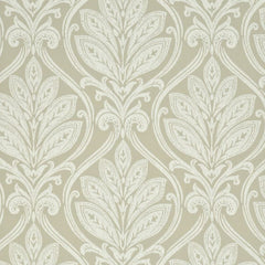 G P & J Baker Wallpaper BW45048.1 Ryecote Damask Stone/Ivory