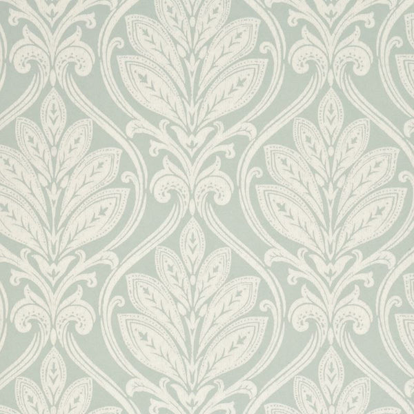 G P & J Baker Wallpaper BW45048.3 Ryecote Damask Aqua/Ivory