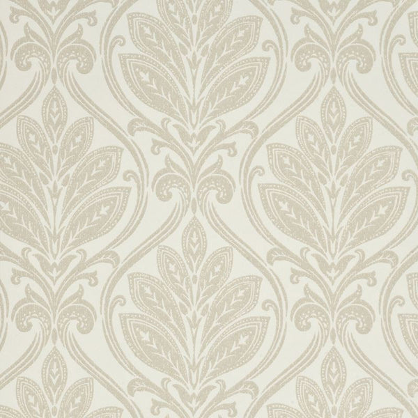 G P & J Baker Wallpaper BW45048.4 Ryecote Damask Ivory/Linen