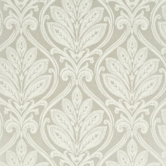 G P & J Baker Wallpaper BW45048.5 Ryecote Damask Silver/Ivory