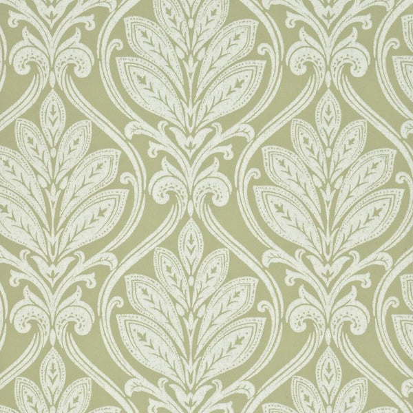 G P & J Baker Wallpaper BW45048.7 Ryecote Damask Willow/Ivory