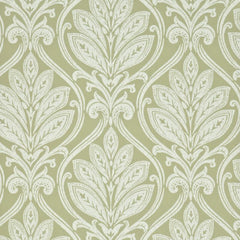 G P & J Baker Wallpaper BW45048.7 Ryecote Damask Willow/Ivory