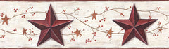 York Wallpaper CB5501BD Hearts & Crafts III Barn Star & Vine Border