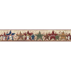York Wallpaper CB5505BD Hearts & Crafts III Decorative Stars Border