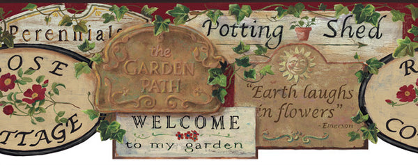 York Wallpaper CC4527BDCB Garden Sign Border