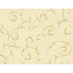 York CG5659 Orange & Yellow Book Scroll Trail Wallpaper