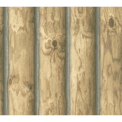 York CH7977 Country Book Mountain Logs Wallpaper