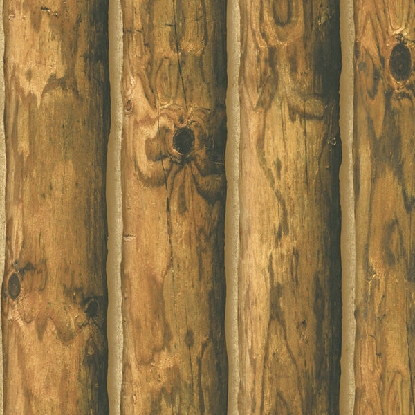 York CH7980 Border Portfolio II Mountain Logs Wallpaper