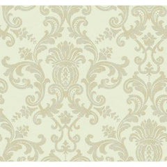 York DC1351 Beige Book Silk Damask Wallpaper