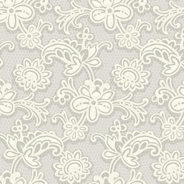 York DE8812 Candice Olson Shimmering Details Modern Lace Wallpaper
