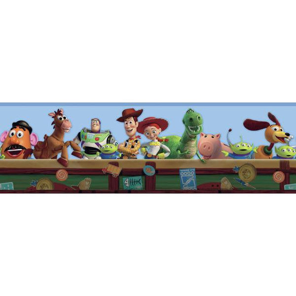 York Wallpaper DK5800BD Kids Book Toy Chest Border