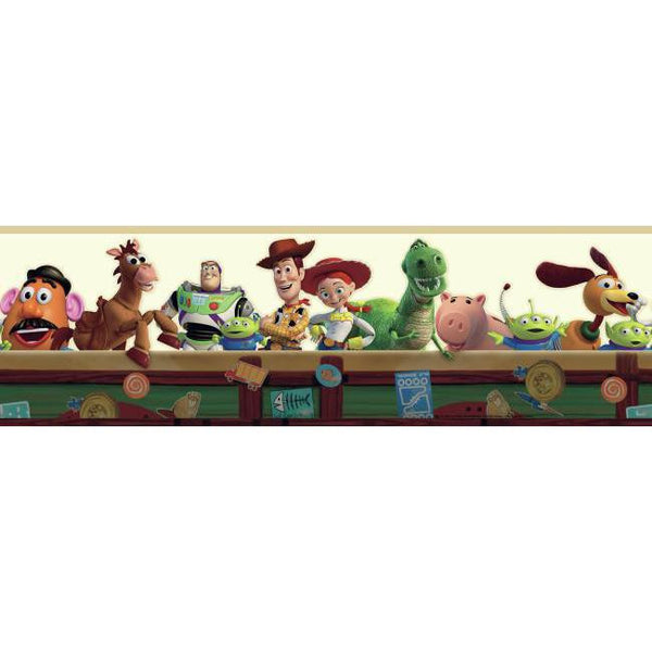 York Wallpaper DK5801BD Border Book Toy Chest Border