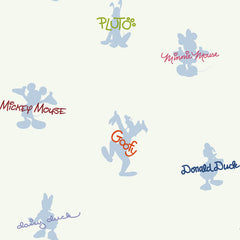 York DK5939 Walt Disney Kids Mickey & Friends Autographs & Silhouettes Wallpaper