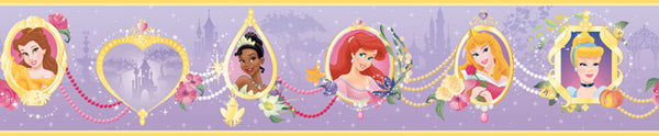 York Wallpaper DK5955BD Walt Disney Kids Princess Frames Border