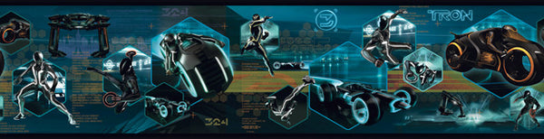 York Wallpaper DK6066BD Walt Disney Kids Tron: Legacy Border