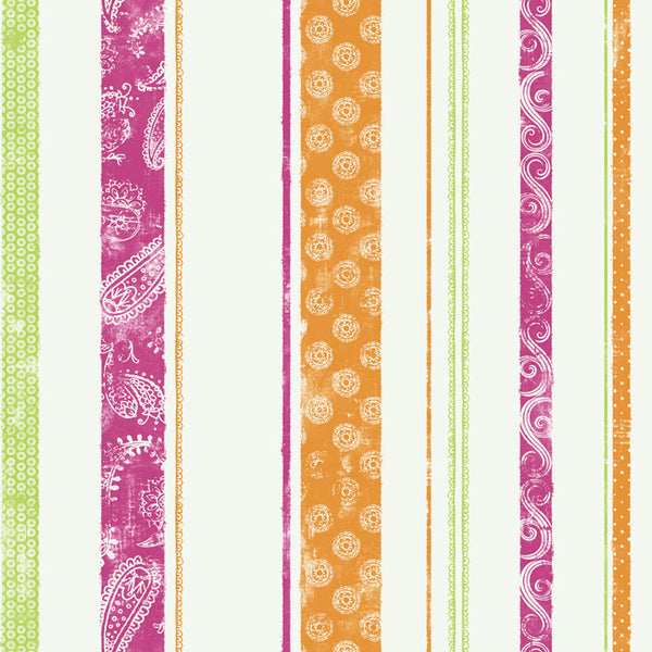 York DK6089 Walt Disney Kids Paisley Stripe Wallpaper