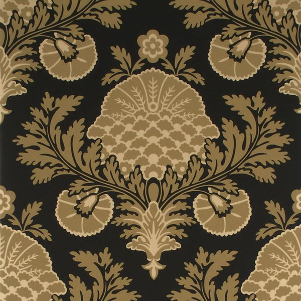 Mulberry Wallpaper FG053.A110 Palace Damask Black/Natural