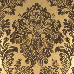 Mulberry Wallpaper FG055.A127 Fresco Damask Charcoal/Gold