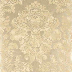Mulberry Wallpaper FG055.J57 Fresco Damask Silver Leaf