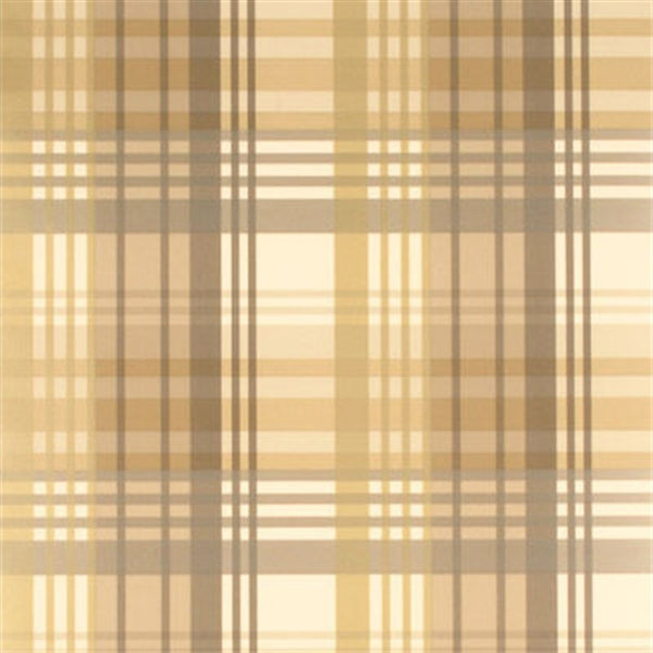 Mulberry Wallpaper FG059.A127 Modern Tartan Charcoal/Gold