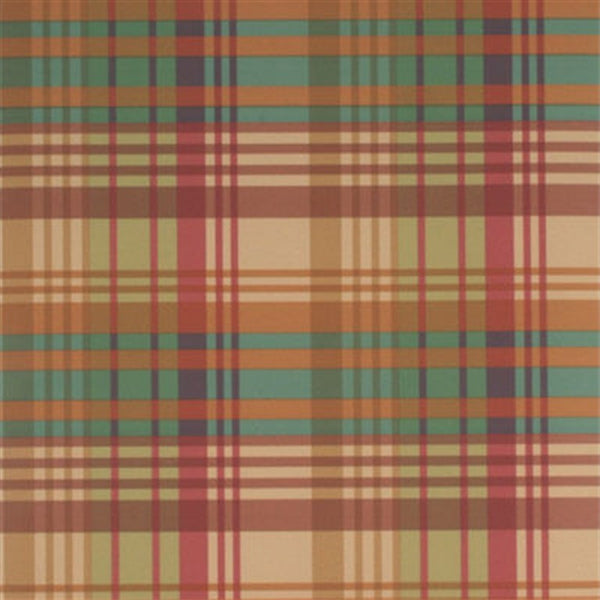 Mulberry Wallpaper FG059.V87 Modern Tartan Red/Teal