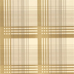 Mulberry Wallpaper FG063.K120 Modern Tartan Flock Coffee/Cream