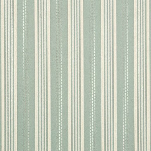 Mulberry Wallpaper FG067.R27 Narrow Ticking Stripe Aqua/Cream