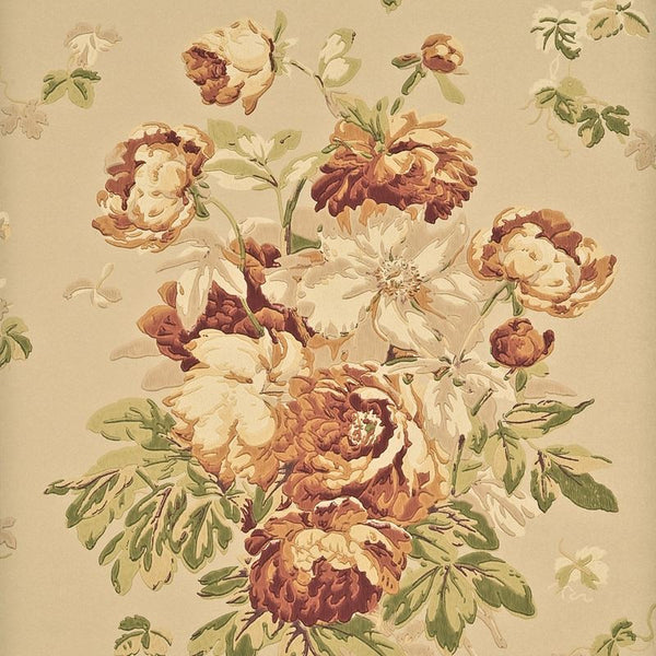 Mulberry Wallpaper FG071.K66 Garden Peony Antique Sand