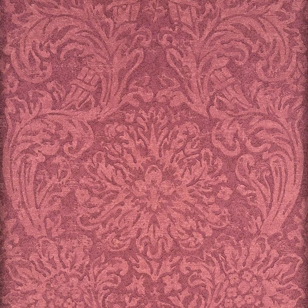 Mulberry Wallpaper FG072.V106 Faded Damask Red