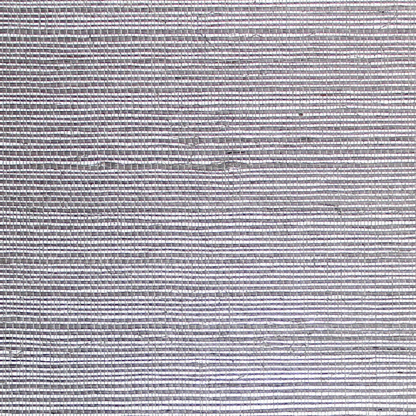 Scalamandre Wallpaper G1194-003 Sisal Metallic Silver