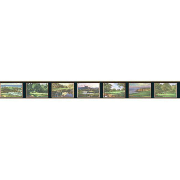 York Wallpaper GF7116BD Border Book U.S. Courses Border