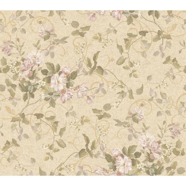 York GN2458 Orange & Yellow Book Floral Branch Wallpaper