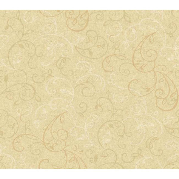 York GN2467 Orange & Yellow Book Graphic Scroll Leaf Wallpaper