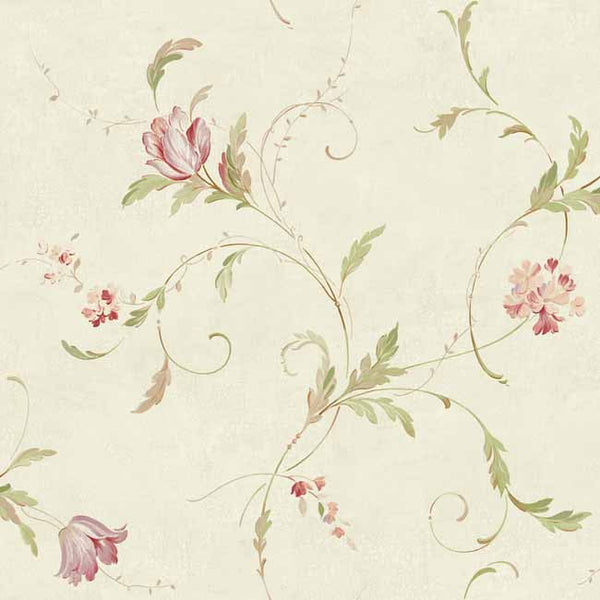 York GP7254 Orange & Yellow Book Delicate Tulip Spray Wallpaper