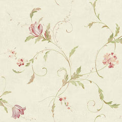 York GP7254 Orange & Yellow Book Delicate Tulip Spray Wallpaper