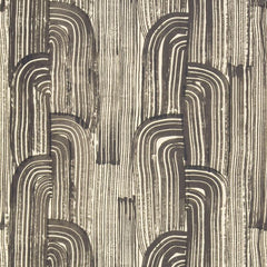 Groundworks Wallpaper GWP-3304.816 Crescent Paper Ebony/Cream