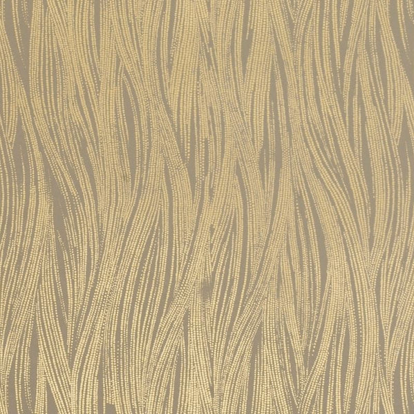 Groundworks Wallpaper GWP-3305.416 Currents Paper Linen/Gold