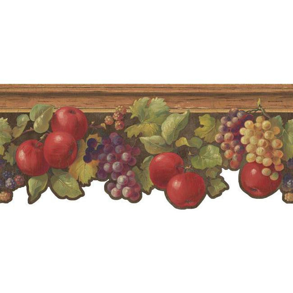 York Wallpaper HA1313B Border Book Fruit & Ivy Border