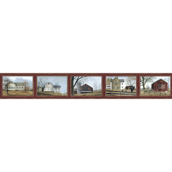 York Wallpaper HK4659BD Border Portfolio II Framed Scenics Border