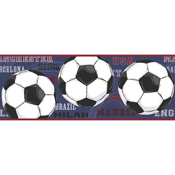 York Wallpaper JE3540BD Cool Kids Soccer Border