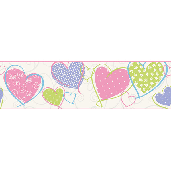 York Wallpaper JE3565B Border Portfolio II Heart Border