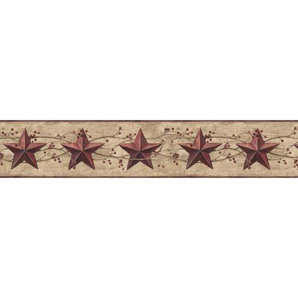 York Wallpaper JL1094B Faith, Hope, and Love Star Berry Border
