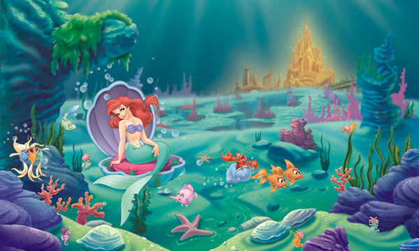 York Wallpaper JL1224MDK Disney Princess - Little Mermaid Mural