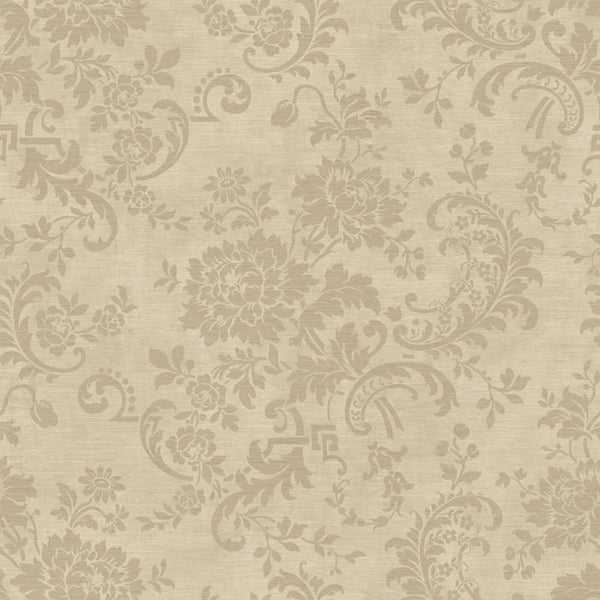 York JR5737 Sapphire Oasis Silk Floral Wallpaper